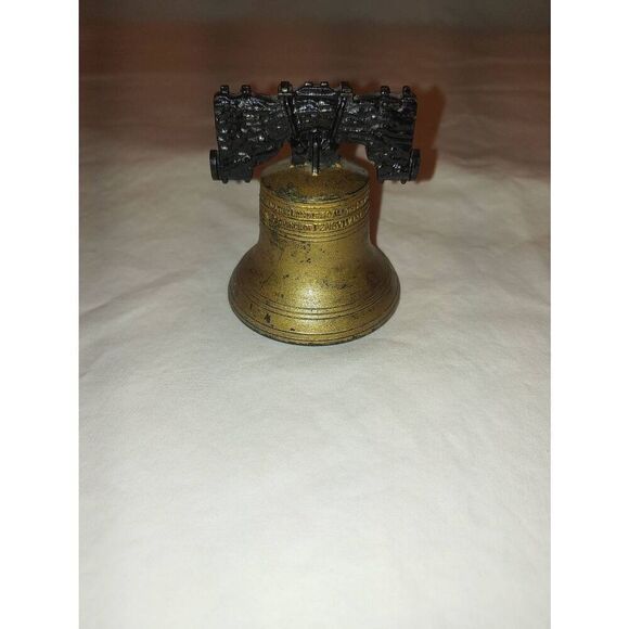 Vintage Bronze Philadelphia Liberty Bell Miniature Metal Souvenir - Picture 3 of 5
